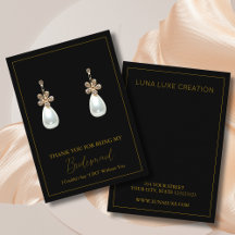 Bridesmaid Wedding Jewelry Display Card