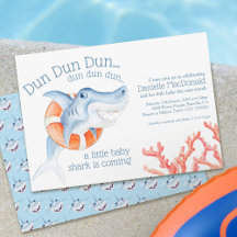 Baby shark lifesaver whimsy watercolor 