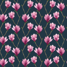 Magnolia Watercolor Floral Pattern