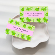 Pattern Of Frogs Business Cards Collection