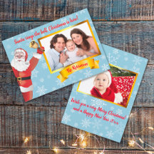 Santa Claus rings the bell Merry Christmas