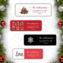 Minimalist Christmas Return Address Labels
