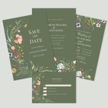 Sage Green Wildflower Meadow Wedding Collection