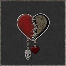 Gothic Heart with Skull