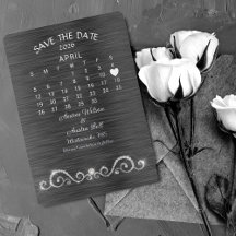 WEDDING SAVE THE DATE MONTHLY CALENDARS 