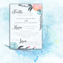 Watercolor Flower Wedding Invitation Collection
