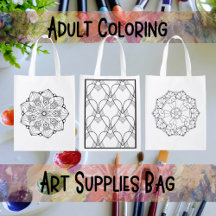 Adult Coloring Art Supplies Bags