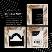 Modern Chic Black and Ivory Wedding