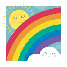 Happy Sun Cute Cloud Rainbow Children’s Birthday 