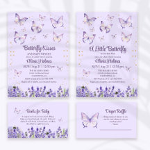 Purple Butterflies and Lavenders Baby Shower Suite