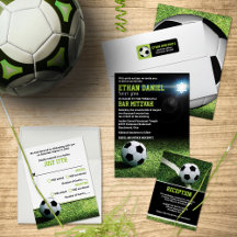 Soccer Bar Mitzvah Invitation Suite
