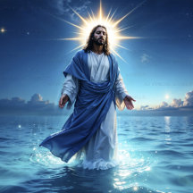 Divine Presence of Jesus Walking on Water 