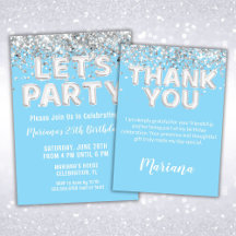 Light Blue and Silver Kids Birthday Party Supplies