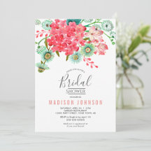 Bridal Shower Hydrangea Botanical Flowers