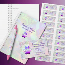 Pet Grooming Dog Sitting Holograph Business 