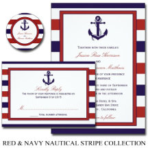 The Red & Navy Nautical Anchor Wedding Collection