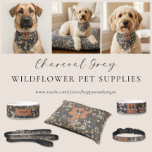 Charcoal Gray Wildflower Pet Supplies
