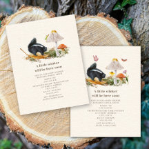 Woodland Skunk Mushrooms Boy Baby Shower