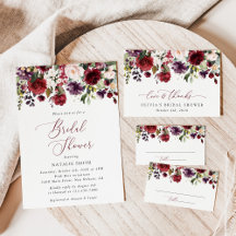 Blush, Red and Purple Flowers Bridal Collection