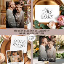 Modern Elegant Calligraphy Script Wedding  