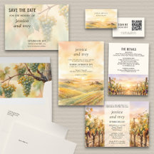 Sunset Vineyard Wedding