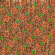 The Orange floral rainy scatter fibers textured