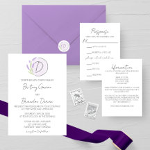 Lavender Monogram Wedding Collection