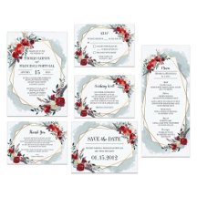 Gold Geometric Boho Floral Wedding Collection