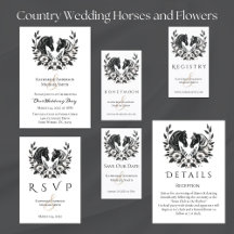 Country Wedding Horses and Flowers