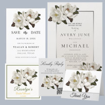Floral | Ivory Magnolia Blossoms Wedding 