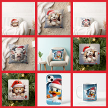 3D Christmas Baby Animals