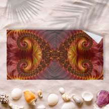 Abstract Fiery Red Spiral Fractal Collection