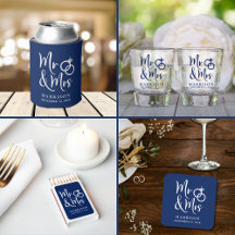 Mr And Mrs Diamond Ring Navy Wedding Reception