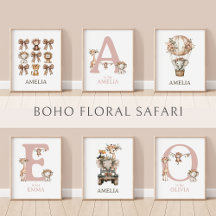 Boho Floral Safari Animal Nursery