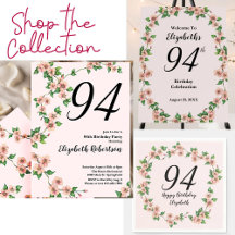 94th Birthday Pretty Blush Pink Floral