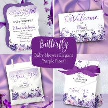 Butterfly Baby Shower (Purple)