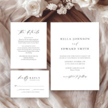 Modern Classic Black & White Wedding Suite