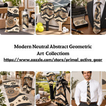 Modern Neutral Abstract Geometric Art Collection