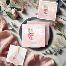 Watercolor Heart Cactus Valentines Theme