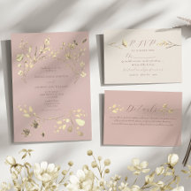 Romantic Blush Pink Boho Floral Wedding