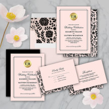 Pink   Black   Gold Simple & Elegant Wedding Suite