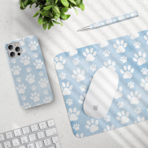 Paws, Blue Watercolor - Home Decor and Accessories
