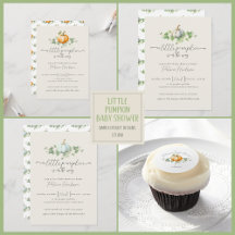 Fall Pumpkin Baby Shower Gender Neutral Invitation