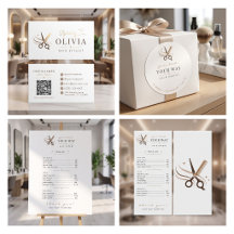 Hair stylist chic minimalist branding suite