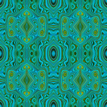 Trippy Retro Turquoise Chartreuse Abstract Pattern