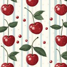 Vintage Retro Red Cherry Pattern Collection