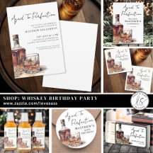 Simple Aged To Perfection Whiskey Birthday Party