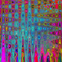 Trippy Sky Blue Abstract Retro Atomic Waves