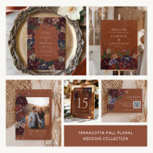 Terracotta Fall Floral Wedding Collection