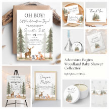 Adventure Begin Woodland Animal Baby Shower   BS64